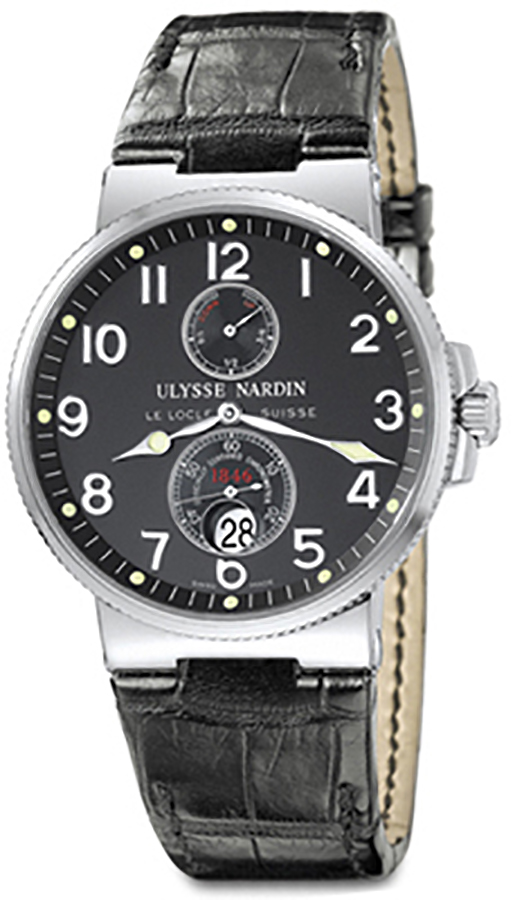 Ulysse Nardin Marine Self winding Automatic Chronometer Black Mens Watch 263-66-62 
