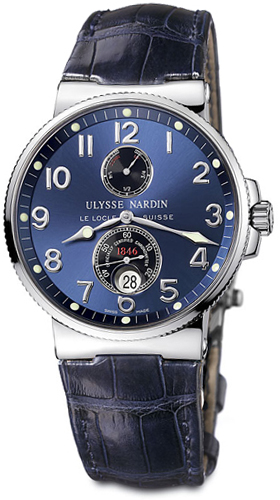 Ulysse Nardin Marine Self winding Automatic Chronometer Blue Mens Watch 263-66-623 
