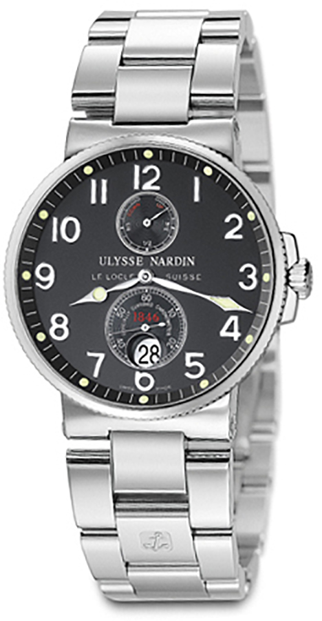 Ulysse Nardin Marine Self winding Automatic Chronometer Black Mens Watch 263-66-7-62 