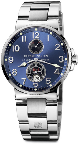 Ulysse Nardin Marine Self winding Automatic Chronometer Blue Mens Watch 263-66-7-623 