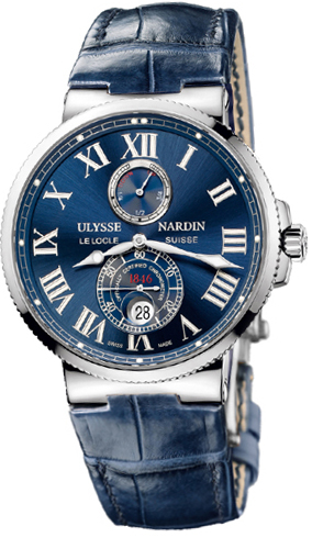 Ulysse Nardin Marine Self winding Automatic Chronometer Blue Mens Watch 263-67-43 