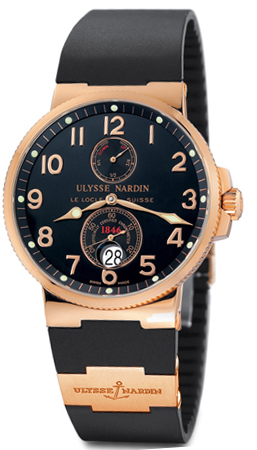 Ulysse Nardin Marine Self winding Automatic Chronometer Black Mens Watch 266-66-3-62 