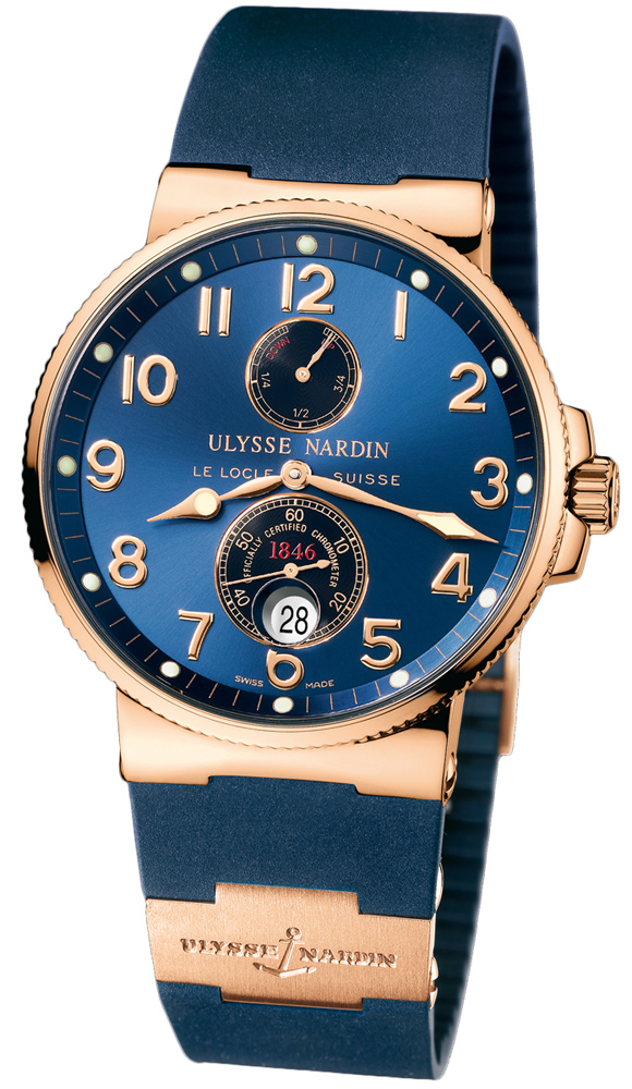 Ulysse Nardin Marine Self winding Automatic Chronometer Blue Mens Watch 266-66-3-623 