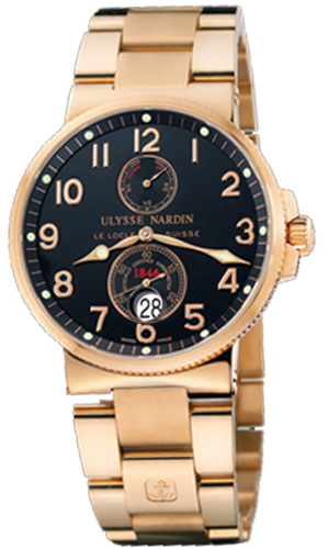 Ulysse Nardin Marine Self winding Automatic Chronometer Black Mens Watch 266-66-8-62 