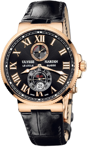 Ulysse Nardin Marine Self winding Automatic Chronometer Black Mens Watch 266-67-42 