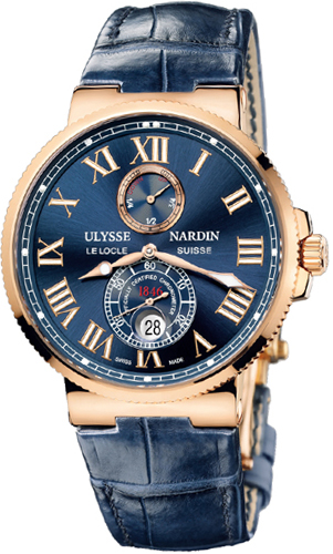 Ulysse Nardin Marine Self winding Automatic Chronometer Blue Mens Watch 266-67-43 