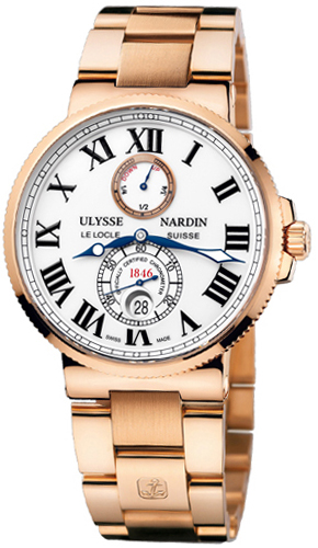 Ulysse Nardin Marine Self winding Automatic Chronometer White Mens Watch 266-67-8M-40 