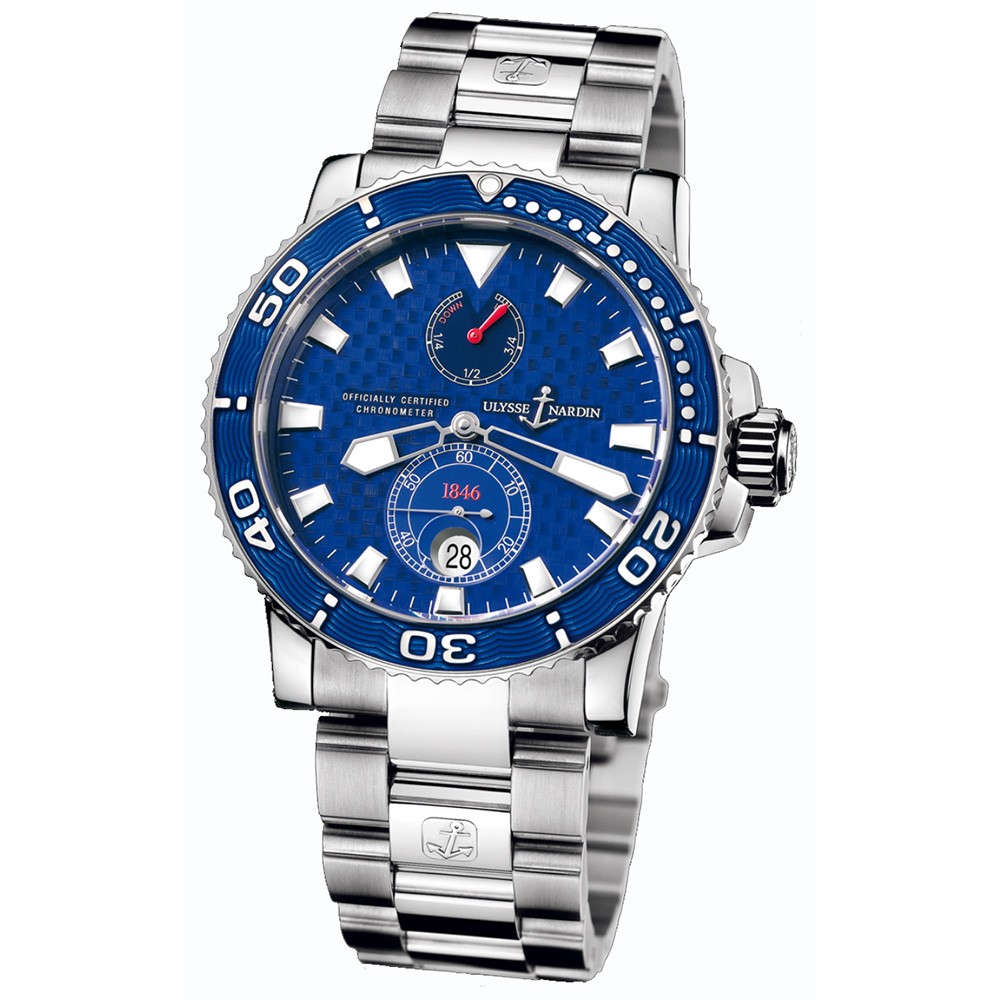 Ulysse Nardin Marine Self winding Automatic Blue Mens Watch 260-32-8M 