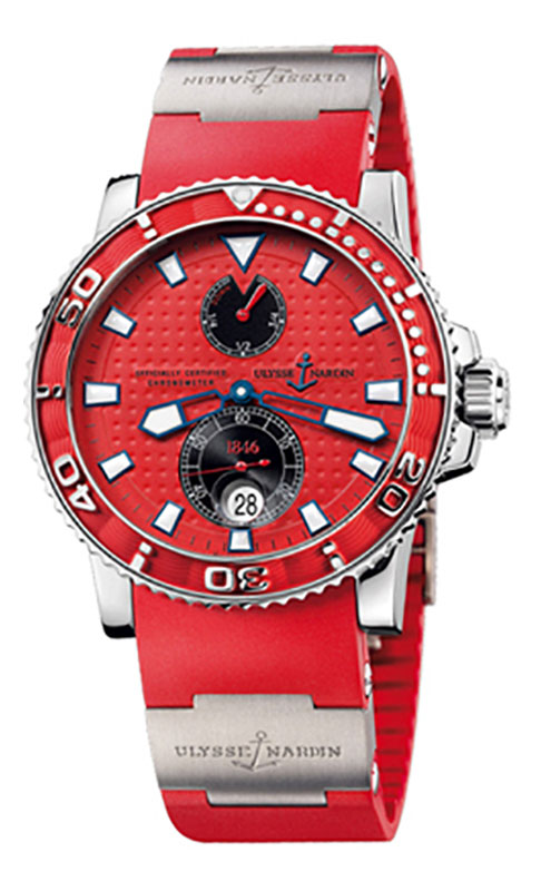 Ulysse Nardin Marine Self winding Automatic Chronometer Red Mens Watch 263-33-3-96 