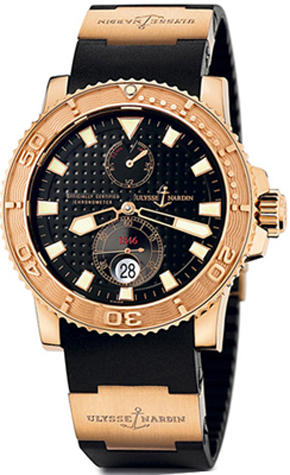Ulysse Nardin Marine Self winding Automatic Chronometer Black Mens Watch 266-33-3A-92 
