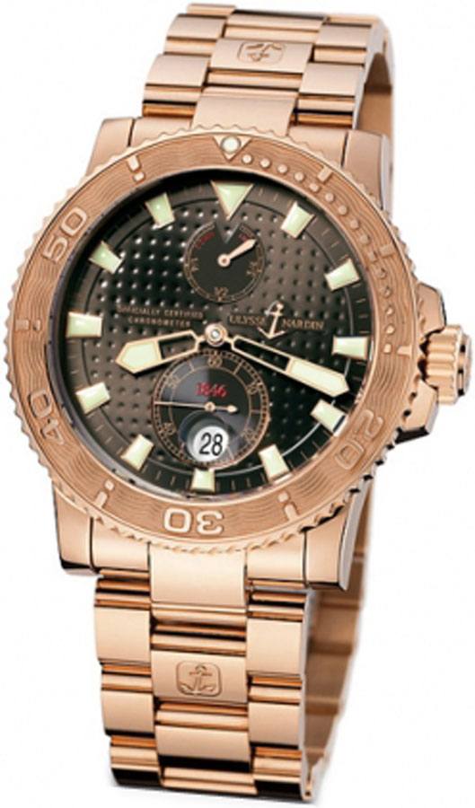 Ulysse Nardin Marine Self winding Automatic Chronometer Brown Mens Watch 266-33-8-925 