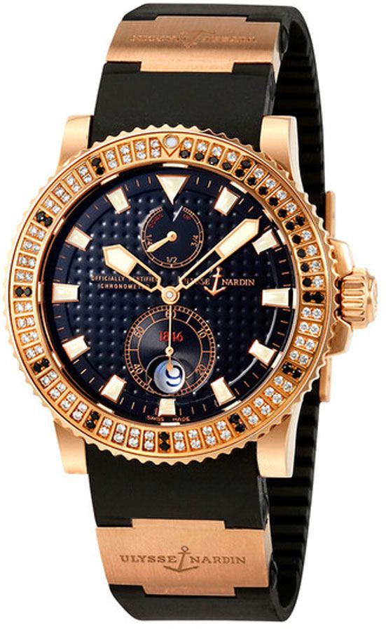 Ulysse Nardin Marine Self winding Automatic Chronometer Black Mens Watch 266-34-3A-92 