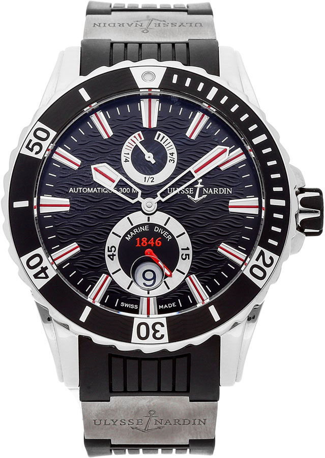 Ulysse Nardin Marine Self winding Automatic Chronometer Black Mens Watch 263-10-3-92 