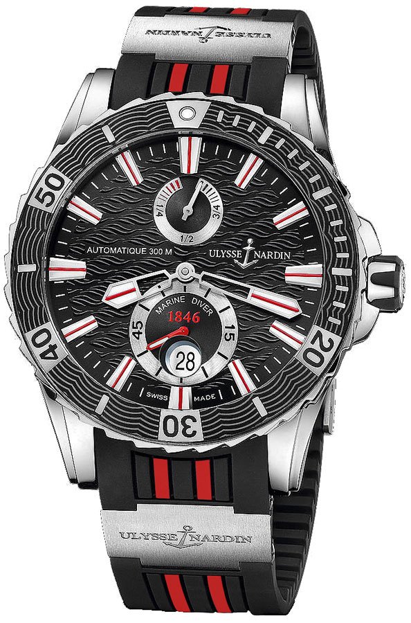 Ulysse Nardin Marine Self winding Automatic Chronometer Black Mens Watch 263-10-3R-92 