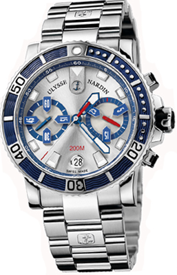 Ulysse Nardin Marine Self winding Automatic Silver Mens Watch 8003-102-7-91 
