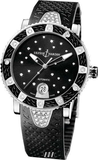 Ulysse Nardin Marine Self winding Automatic Black Ladies Watch 8103-101E-3C-22 