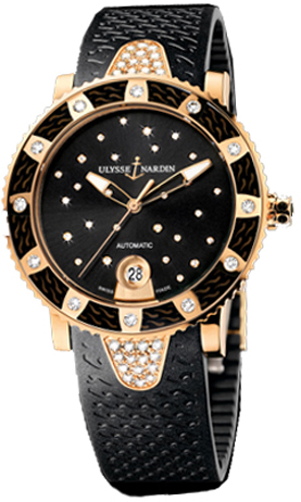Ulysse Nardin Marine Self winding Automatic Black Ladies Watch 8106-101E-3C-22 