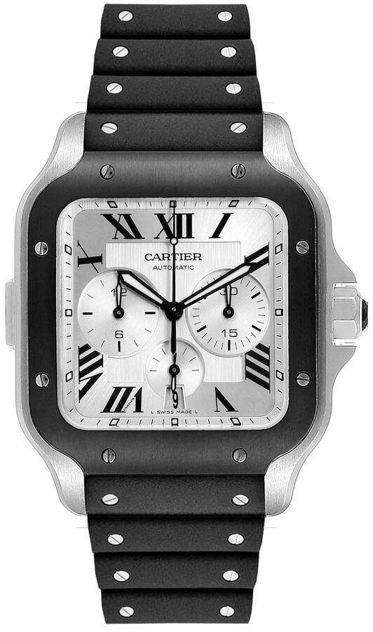 Cartier Santos De Cartier Self winding Automatic Silver Mens Watch WSSA0017 