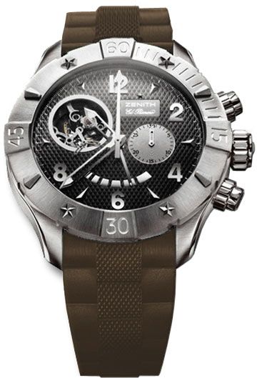 Zenith Defy Classic Men's 46.5mm Self winding Automatic Chronometer Black Mens Watch 03-0526-4021-75-R650 