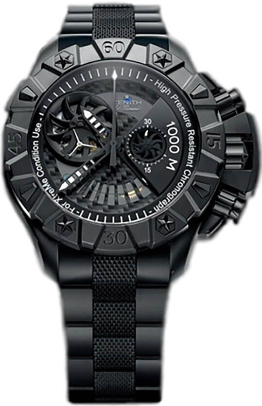 Zenith Defy Xtreme Self winding Automatic Chronometer Black Mens Watch 96-0527-4021-27-M529 