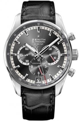 Zenith 2010 El Primero Collection Self winding Automatic Chronometer Black Mens Watch 03-2040-400-21-C496 