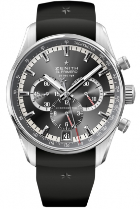 Zenith 2010 El Primero Collection Self winding Automatic Chronometer Black Mens Watch 03-2040-400-21-R580 