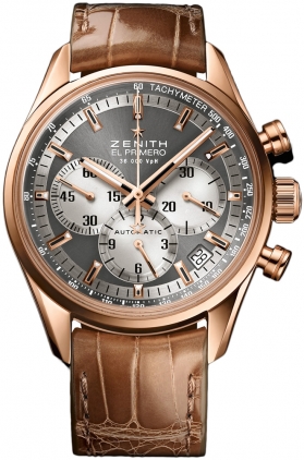 Zenith 2010 El Primero Collection Self winding Automatic Chronometer Grey Ladies Watch 18-2150-400-21-C709 