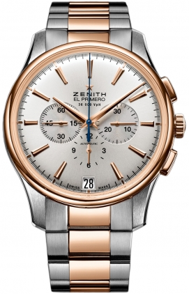 Zenith 2010 El Primero Collection Self winding Automatic Chronometer Silver Mens Watch 51-2112-400-01-M2110 