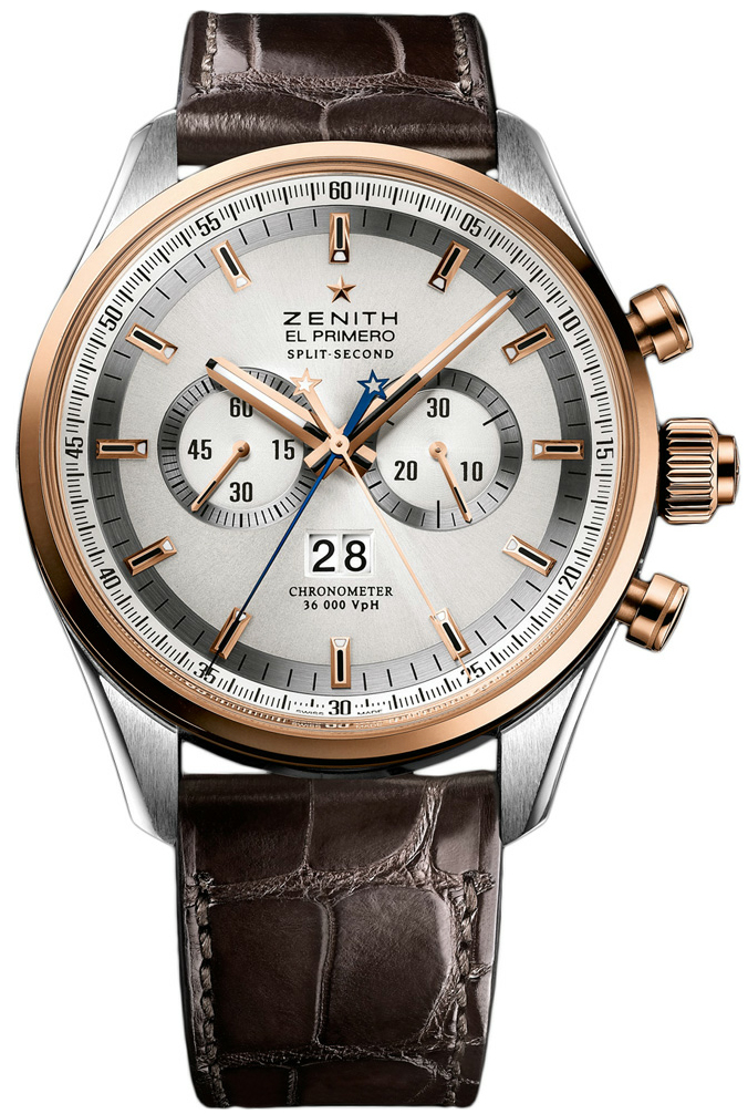 Zenith El Primero Rattrapante Self winding Automatic Silver Mens Watch 51-2050-4026-01-C713 