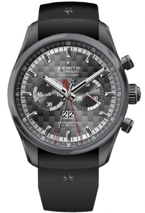 Zenith El Primero Rattrapante Self winding Automatic Chronometer Black Mens Watch 75-2050-4026-21-R530 
