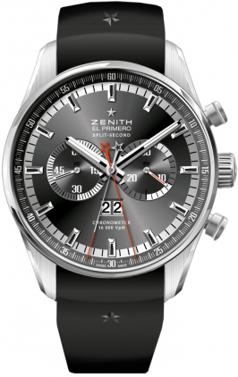 Zenith 2010 El Primero Collection Self winding Automatic Chronometer Black Mens Watch 03-2050-4026-91-R530 