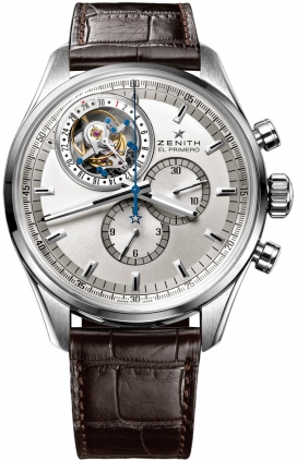 Zenith 2010 El Primero Collection Self winding Automatic Chronometer Silver Mens Watch 03-2050-4035-01-C631 