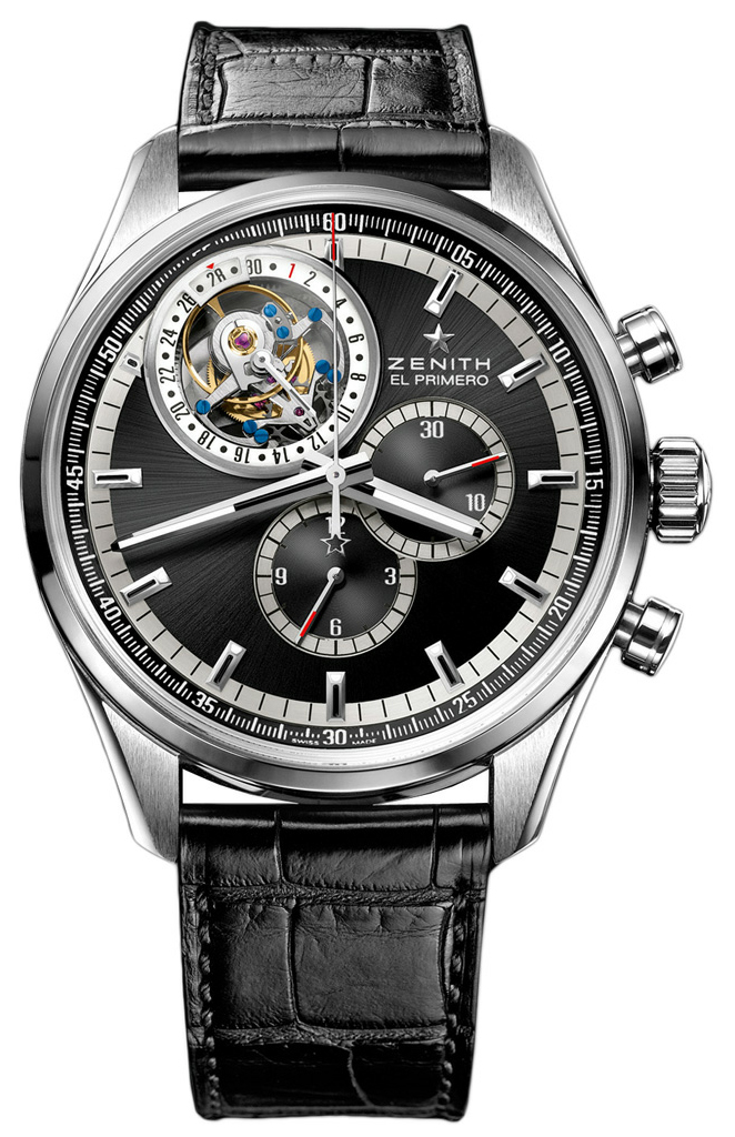 Zenith El Primero Tourbillon Self winding Automatic Black Mens Watch 03-2050-4035-21-C714 