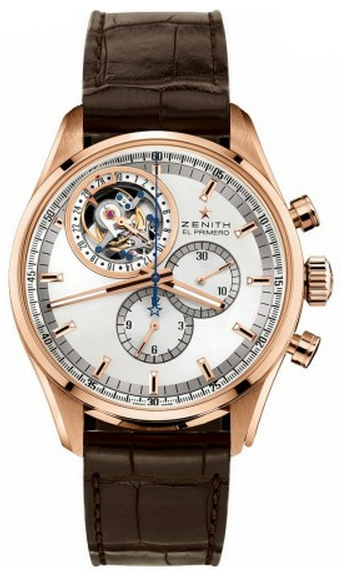 Zenith El Primero Tourbillon Self winding Automatic Silver Mens Watch 18-2050-4035-01-C713 