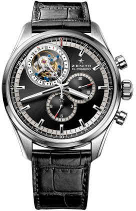 Zenith 2010 El Primero Collection Self winding Automatic Chronometer Black Mens Watch 03-2050-4035-21-C630 
