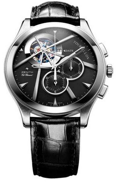 Zenith Class El Primero Self winding Automatic Chronometer Black Mens Watch 65-0520-4035-21-C492 