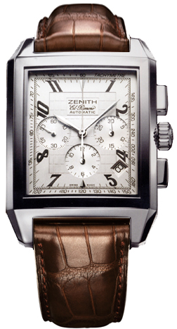 Zenith Port Royal Rectangle Open Self winding Automatic Chronometer White Mens Watch 03-0550-400-01-C491 